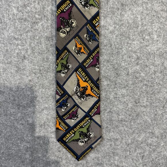 Vintage Harley Davidson Motor Cycle Tie by Ralph Marlin & Co. 1994 - Picture 1 of 9